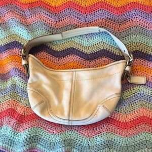 Coach Cream Leather Shoulder Bag